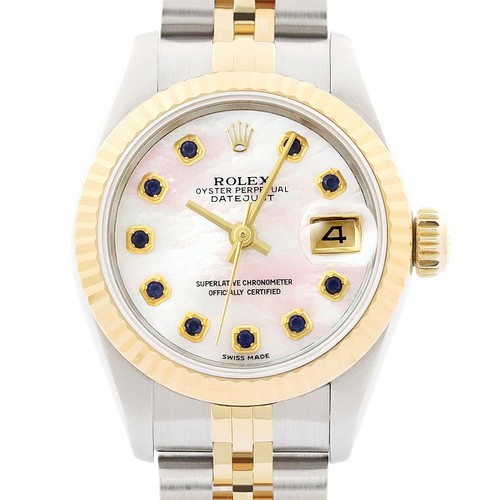 Rolex datejust perlmutt saphir - datejust,