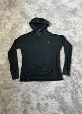 Ralph Lauren Hoodie L Schwarz • Polo Logo • 100% Baumwolle • Kängurutasche