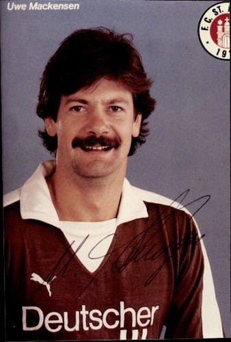 Autogrammkarte fußballer uwe - autogrammkarte,