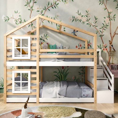 Kinderbett hausbett 90x200 - 90x200, cm