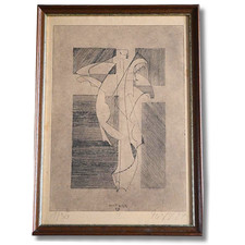 Abstrakte Grafik „Matran“ – signiert und nummeriert (1/30), ca. Mitte 20. Jh.