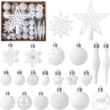 Weihnachtskugeln Weiß