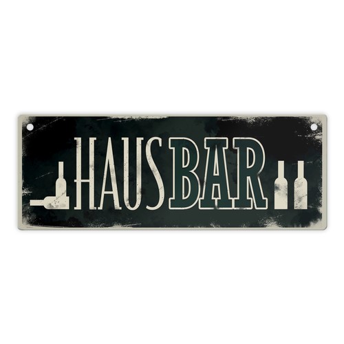 Hausbar metallschild - hausbar,