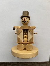 Schneemann Erzgebirge Schneemann Drehorgelspieler