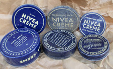 NIVEA CREME Blechdosen Sammlung Nr. 363/368 & 370 gebrauchte Werbung sehr alt