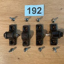 2 antike Nähmaschine Jones Tretschrank Drehscharniere & Original Schrauben