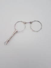 Art Deco Stielbrille, Lorgnon, Lorgnette 835er Silber