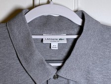 🐊 Lacoste Poloshirt Herren XXXXL /9 Classic Fit Grau Logo Excellent Condition