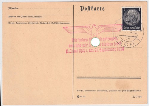 Sudetenland postkarte asch - sudetenland:,