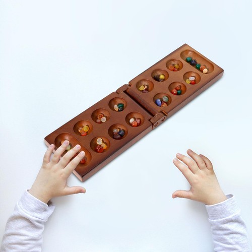 Mancala brettspiel tragbar - mancala,