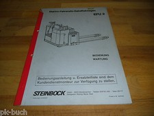 Bedienungsanleitung Gabelstapler Forklift Steinbock Elektro Gabelhubwagen EFU 2