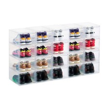 PAIDE P Schuhboxen organizer 20er Pack. Transparent Schuhaufbewahrung für