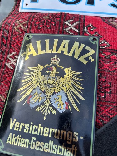 Emaille schild allianz von - emaille,