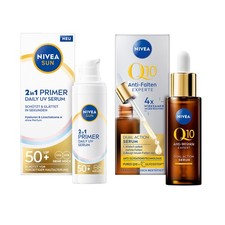 NIVEA Set Q10 Anti-Falten EXPERTE Dual Action Serum + 2in1 Primer Daily UV Serum