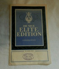 Altes Noten-Verzeichnis "Die neue Elite Edition"