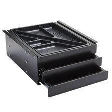 Schubladenbox, Schwarz, 3-Fach Schublade, 3 Etagen , Unterbau, DIN A4