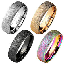 Herren & Damen Partnerring Verlobungsring Trau Ring sandgestrahlt Diamantoptik