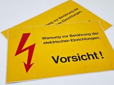 Aufkleber alt retro Vintage Werkstatt Vorsicht! 2 Stück elektrisch Blitz