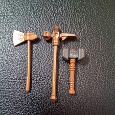 Playmobil (R) 2 St. Axt & 1 St. Hammer - braun ZUSTAND Sehr Gut