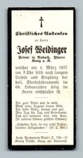 Sterbebild Josef Weidinger