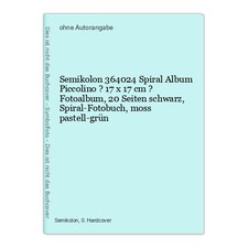 Semikolon 364024 Spiral Album Piccolino ? 17 x 17 cm ? Fotoalbum, 20 Seiten schw
