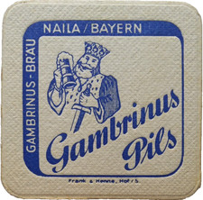 ALTER BIERDECKEL Gambrinus