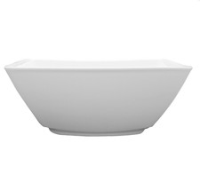 CreaTable Serie Victoria Schüssel 18 cm eckig Salatschüssel Servierschale weiß 