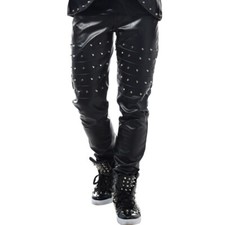 Herren Punk Nieten PU