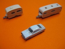 WIKING PKW OPEL RECORD + 2 PKW-Anhänger  (Wohnwagen)