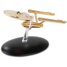 Goldenes U.S.S. Enterprise NCC-1701 Modellschiff (Eaglemoss / Star Trek)