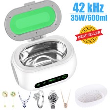 600ml Digital Ultraschallreiniger Reinigungsgerät Brillen Schmuck Reiniger-Timer