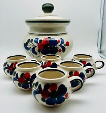 Bowle Set, Keramik/Steingut, mit 6 Bechern