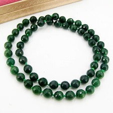 BAILYSBEADS XXL wunderschöne Smaragd-Kette Halskette Collier 80cm Knoten NV037