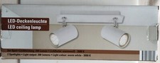 LED Deckenleuchte 2er Spot 200 Lumen 3000 K warmweiß mit wechselbaren GU10, Inkl