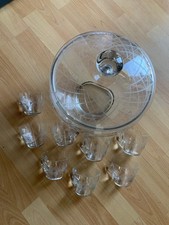 Bowle Set 8tlg. Glas florales