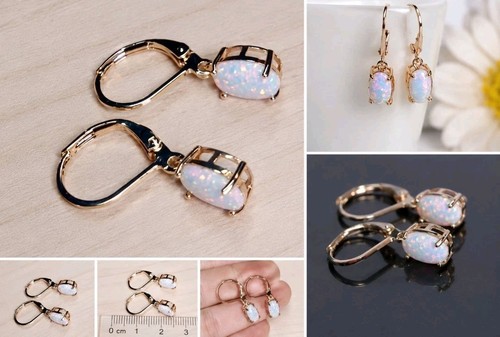 Opal ohrringe syntetisch - ohrringe,