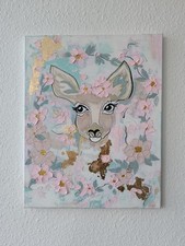 Leinwandbild magisches Reh mit