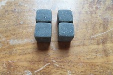 4 x Basalt Whisky Steine Set - Eisstein - 15 x 15 mm