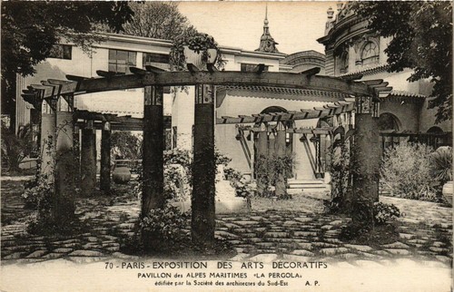 Old postcard paris - old, expo
