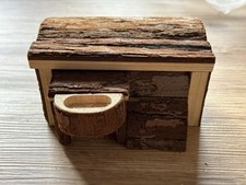 Kleine Holzhütte Holzhaus Terrarium für Mäuse Hamster Vögel