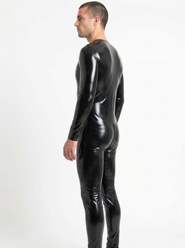 Latex catsuit herren schwarz - catsuit,