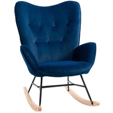 HOMCOM Blue Rocking Chair