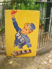 Altes Blechschild Pez Peppermint Bonbons Pin-Up Girl Eduard Haas 1961 Kult rar !