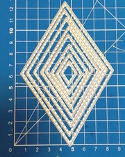 8 Diamant genähte Kante verschachtelt Rahmen Weihnachten Fenster Metall Stanze