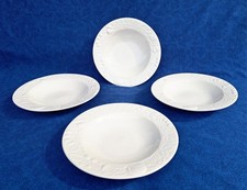 Super 4 Teller Weiß Keramik Früchte Blätter Dake & Zn Suppenteller Salat Dessert