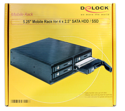 Delock mobile rack - mobile, 4x