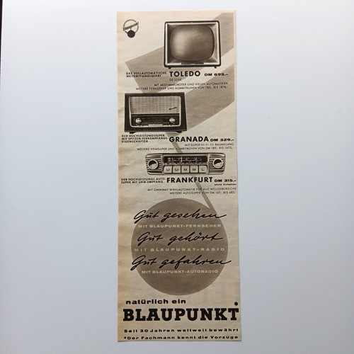1959 blaupunkt fernseher - 1959, radio