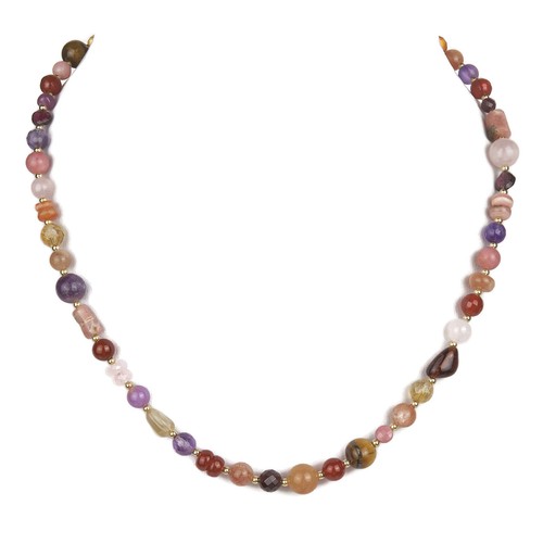 Bunte edelstein kette - edelstein,