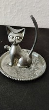 aus Nachlass Vintage Katze, Ringhalter, schönes Sammlerstück