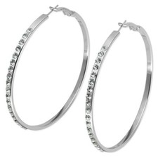  1 Paar silberne Creolen mit